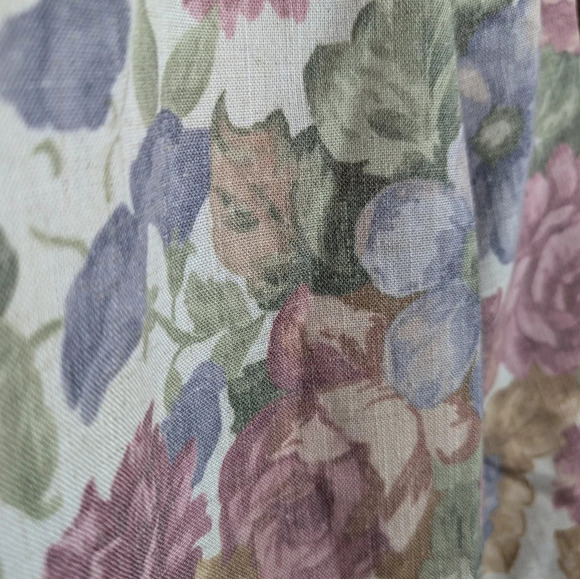 Vintage Season Ticket Woman Medium Floral Textured Print  Button Front Blazer - Picture 9 of 12